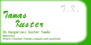 tamas kuster business card